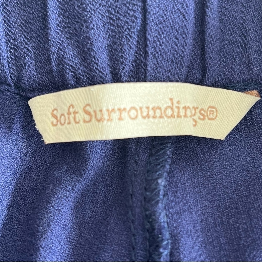 Soft Surroundings | Blue Pull On Drawstring Rayon… - image 7